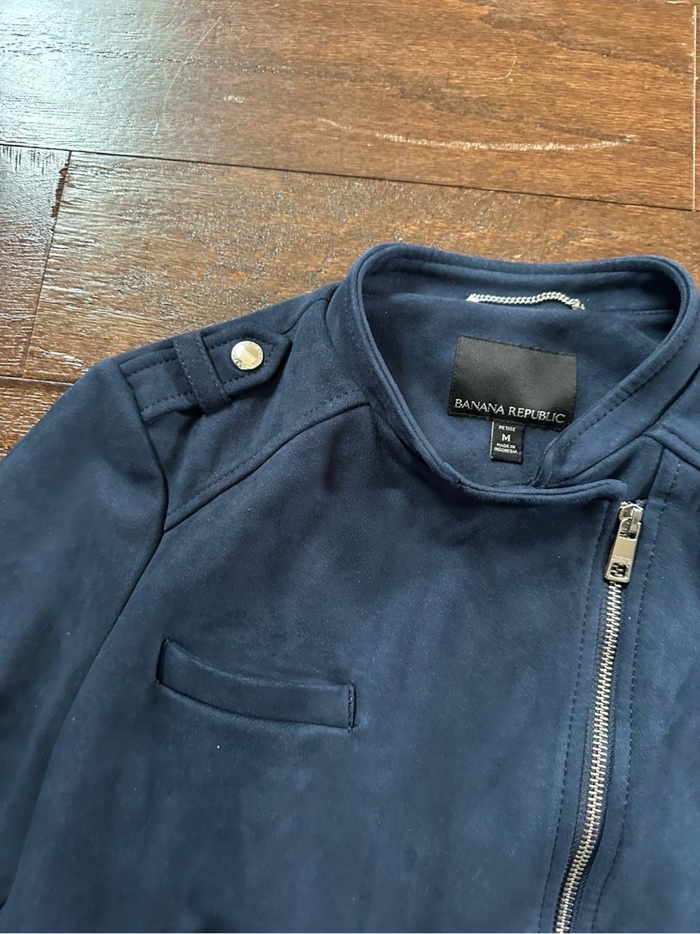 Banana Republic Faux Suede Moto jacket-Medium Petite-like new - Picture 6 of 10